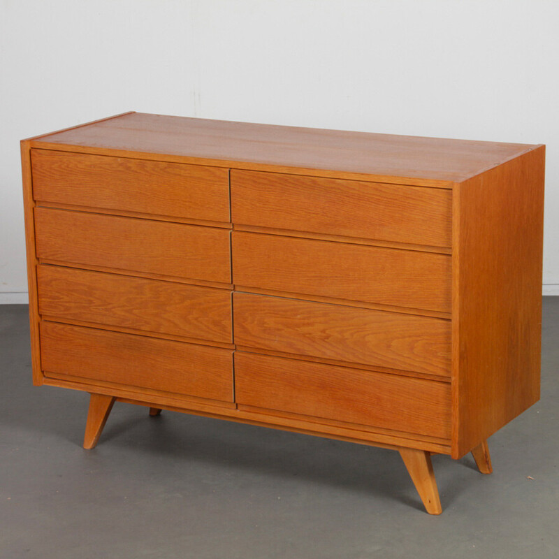 Commode vintage modèle U-453 en bois par Jiri Jiroutek pour Praha, Tchécoslovaquie 1960