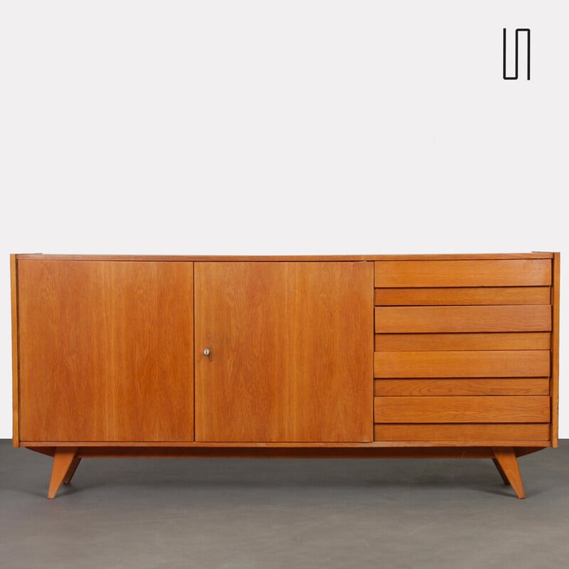 Vintage Enfilade Modell U-460 von Jiroutek für Interier Praha, Tschechoslowakei 1960