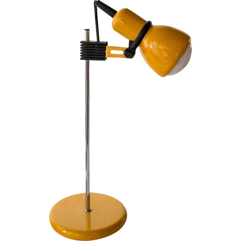 Atomic Age yellow table lamp made in Germany - 1970s