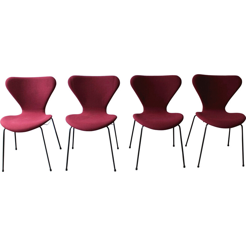 Conjunto de 4 cadeiras vintage série 7 de Arne Jacobsen para Fritz Hansen, Dinamarca 1967