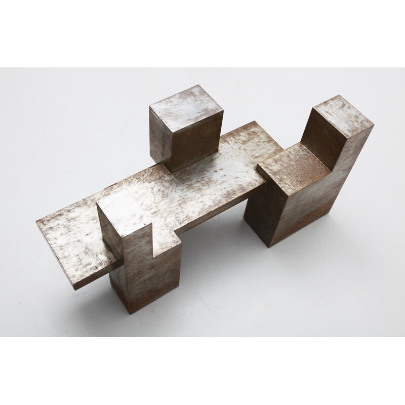 Table base in oxidized steel - 1960s