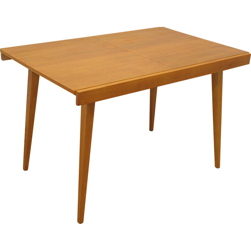 Vintage ash and beech folding table by František Jirák for Tatra nábytok, Czechoslovakia 1970