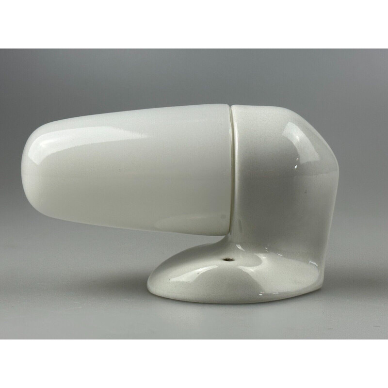 Vintage ceramic wall lamp by Wilhelm Wagenfeld for Lindner, 1950-1960