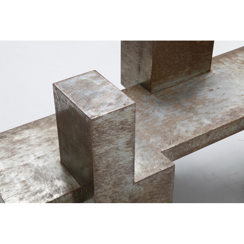 Table base in oxidized steel - 1960s