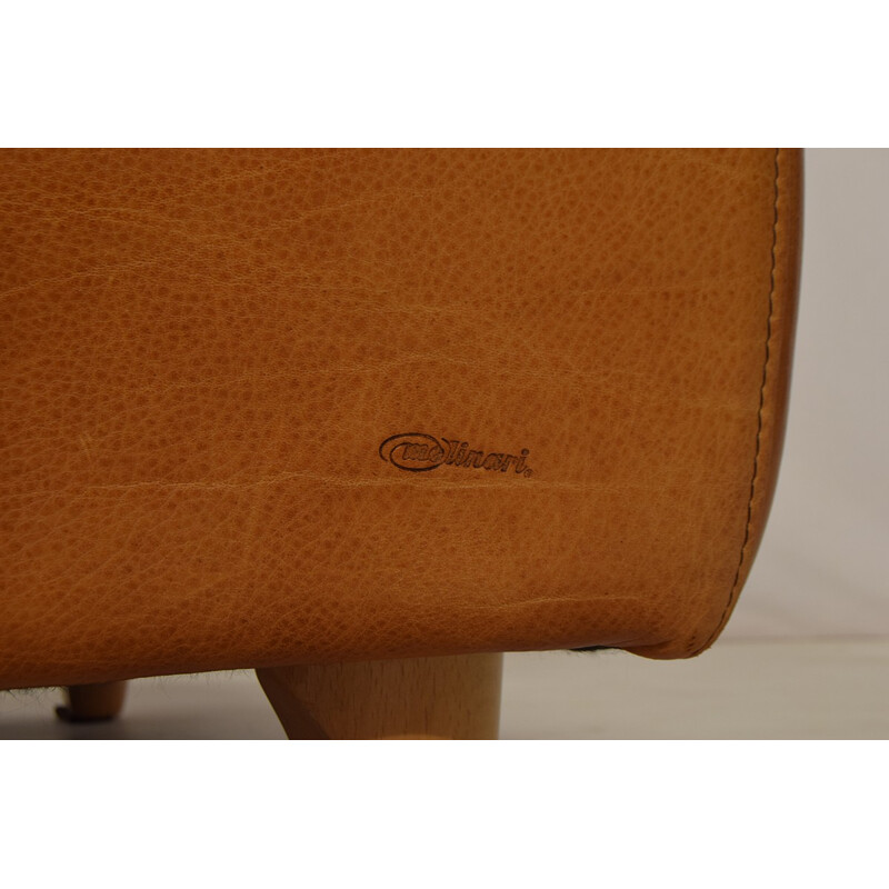 Fauteuil lounge Fatboy Cognac en cuir de Molinari - 1980