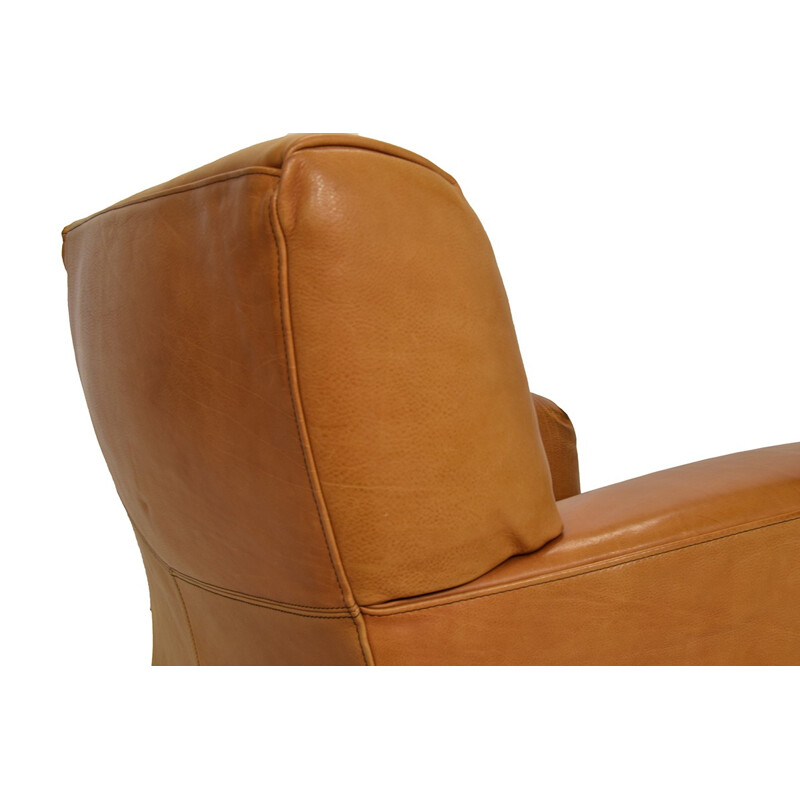 Fauteuil lounge Fatboy Cognac en cuir de Molinari - 1980