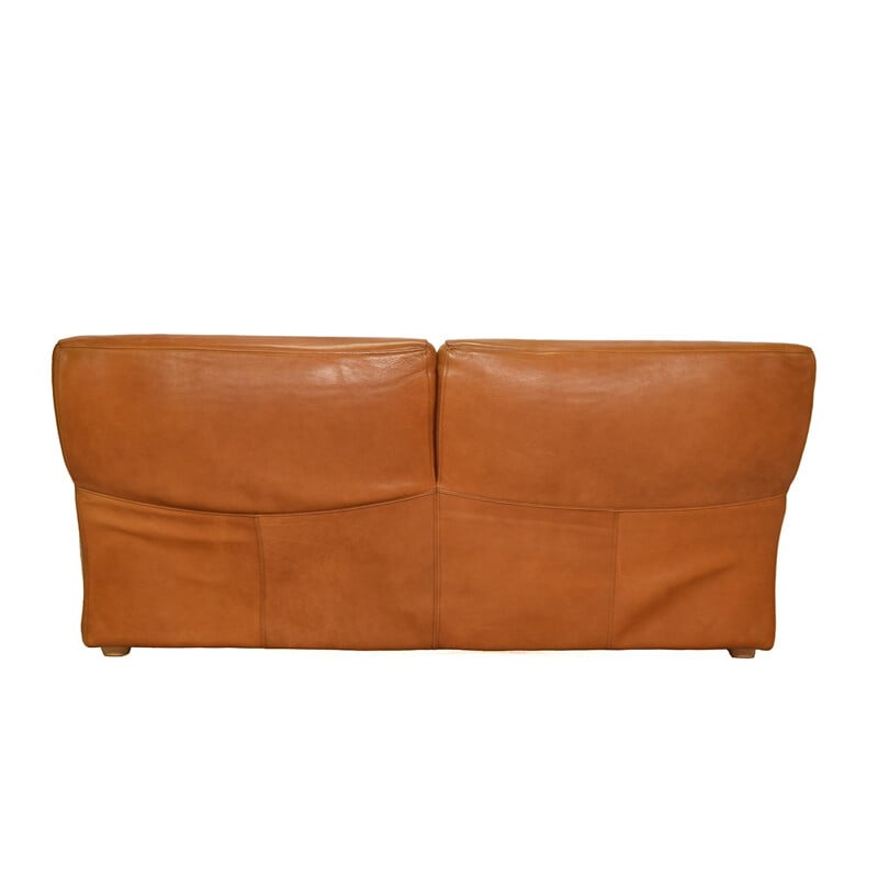 Fatboy Cognac Leather Sofa from Molinari - 1980s