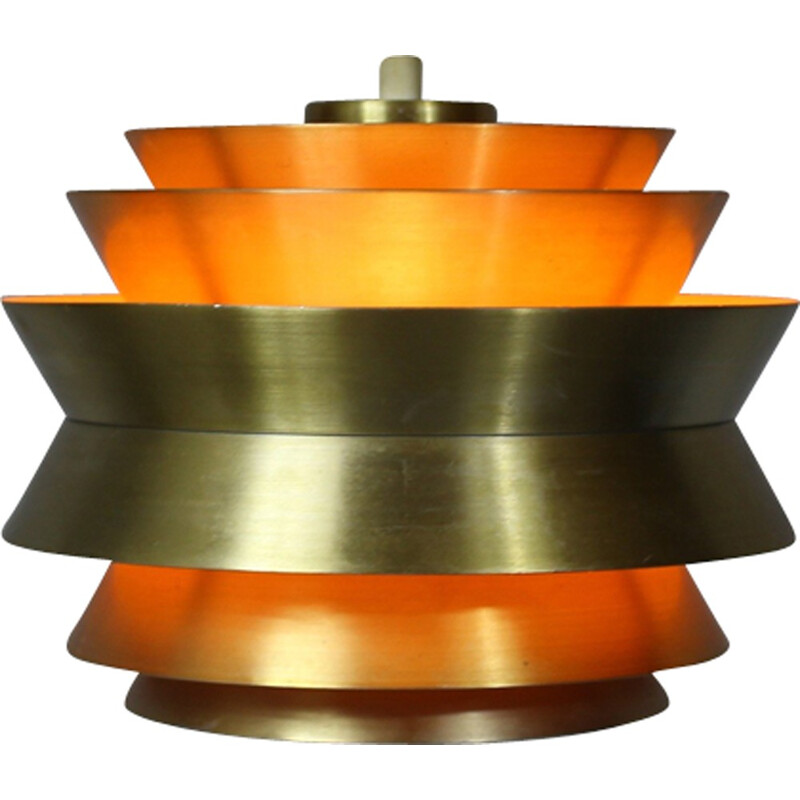 MID CENTURY BRASS TRAVA PENDANT BY CARL THORE FOR GRANHAGA  1960s