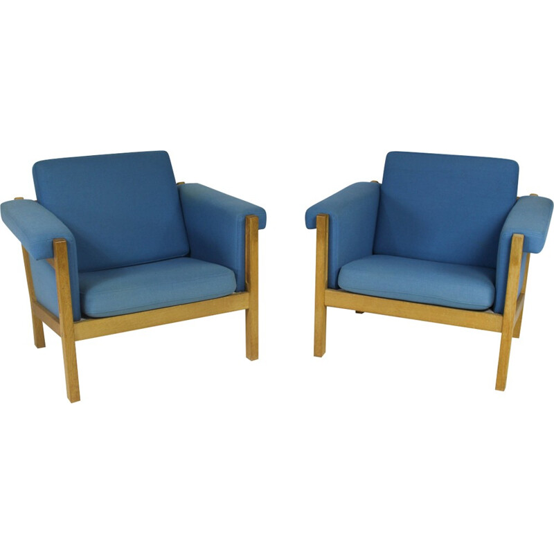 Pair of Danish armchairs Hans J. Wegner for Getama - 1970s