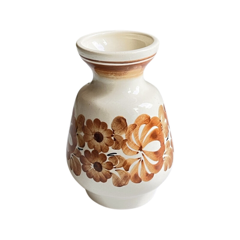 Vintage earthenware vase by Zakłady Fajansu, Poland 1970