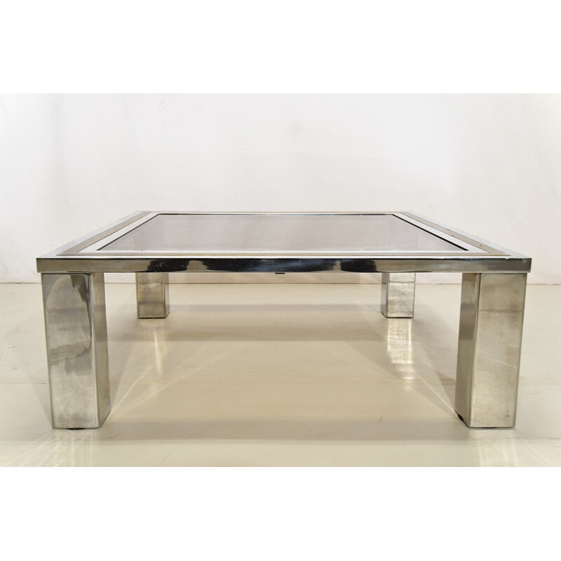 Brass and chrome coffee table - 1970s