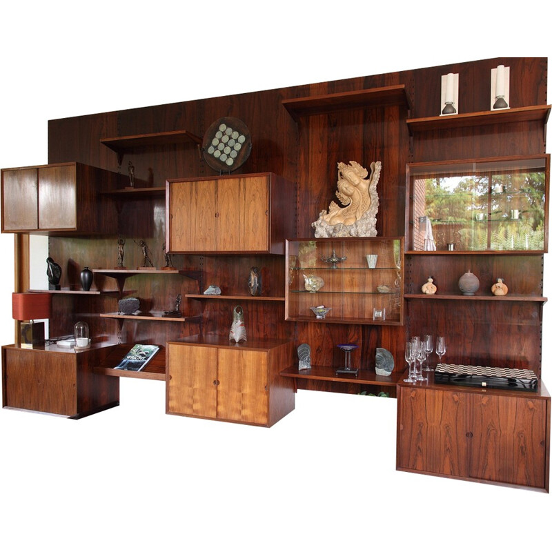 Rio rosewood wall storage system by Poul Cadovius - 1970s