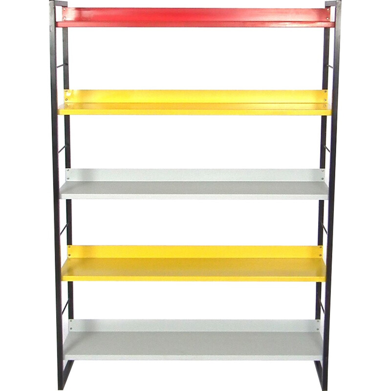Small Tomado shelving unit in metal with several colours - 1960s