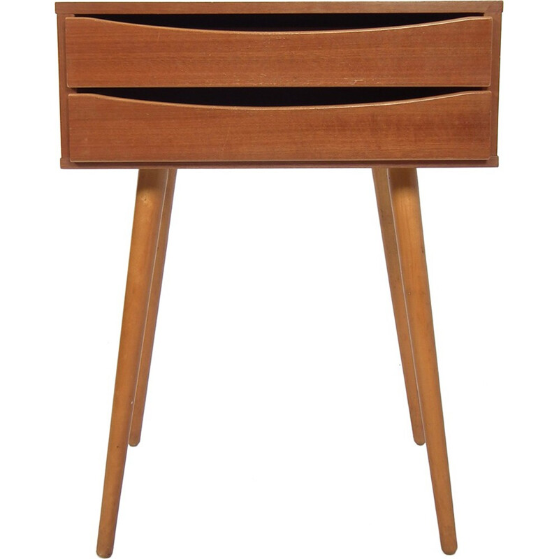 Side table in teak with 2 drawers - 1960s