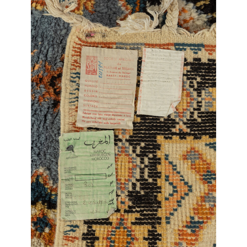 Vintage Berber carpet 174 x 260 in velvet, Morocco 1960