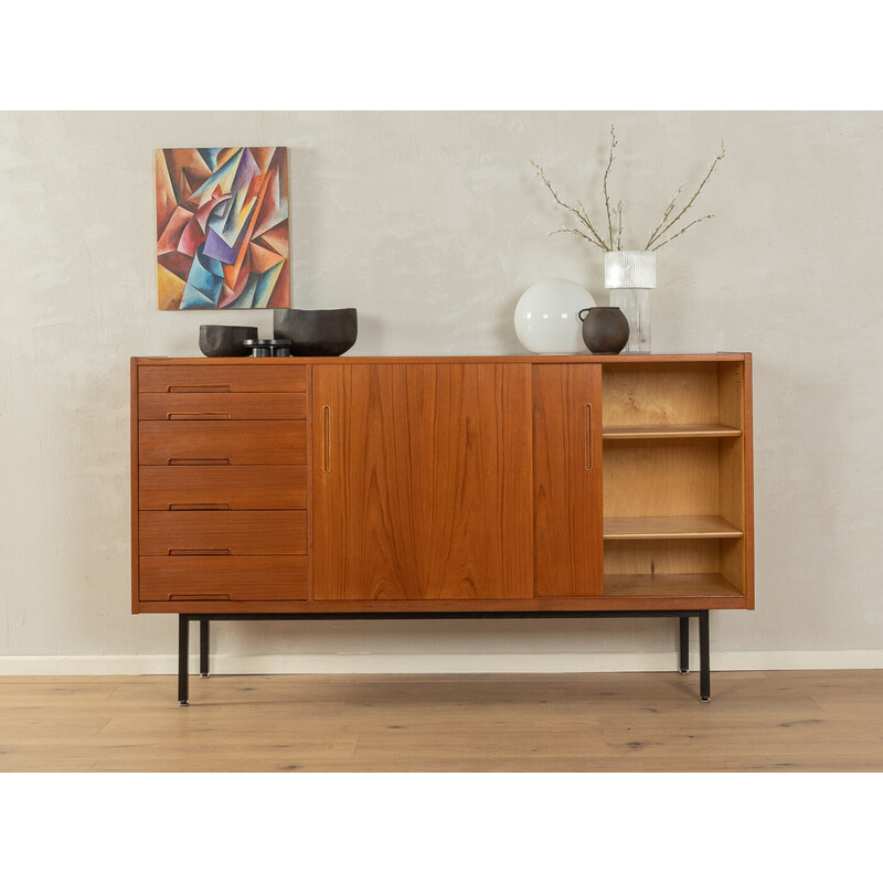 Buffet haut vintage en teck par Nils Jonsson pour Troeds of Sweden, Suède 1960