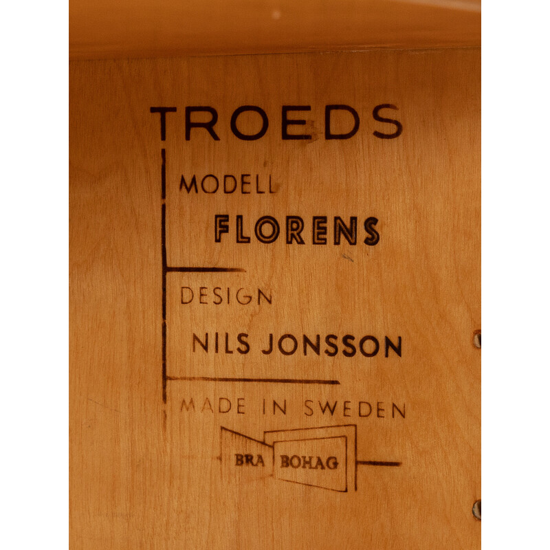 Tábua alta de teca vintage de Nils Jonsson para Troeds of Sweden, Suécia 1960