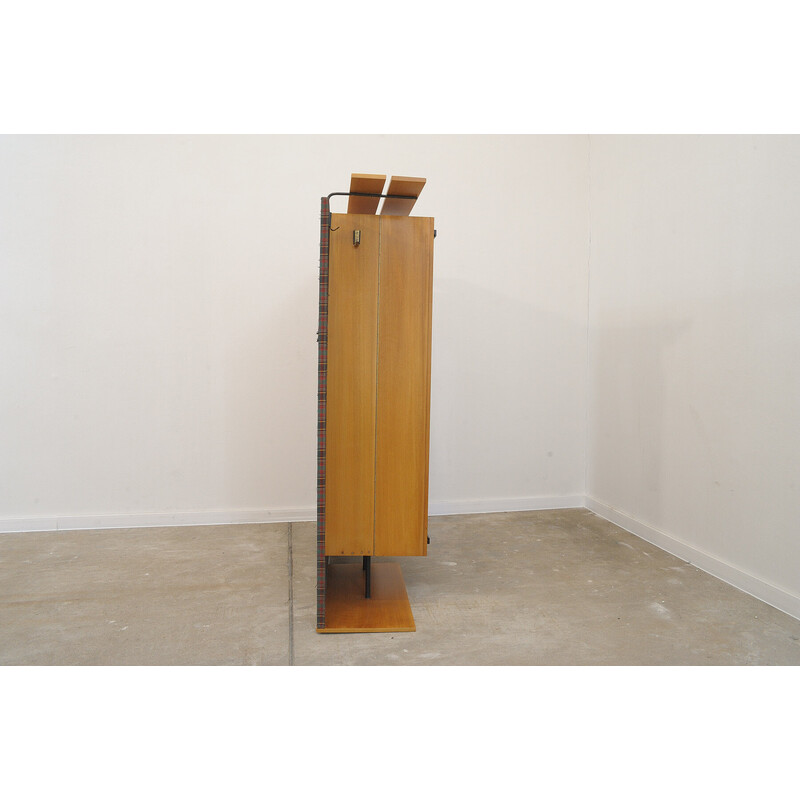 Vintage multi-purpose coat stand in ash wood and metal by AGP - Holz, Germany, 1960
