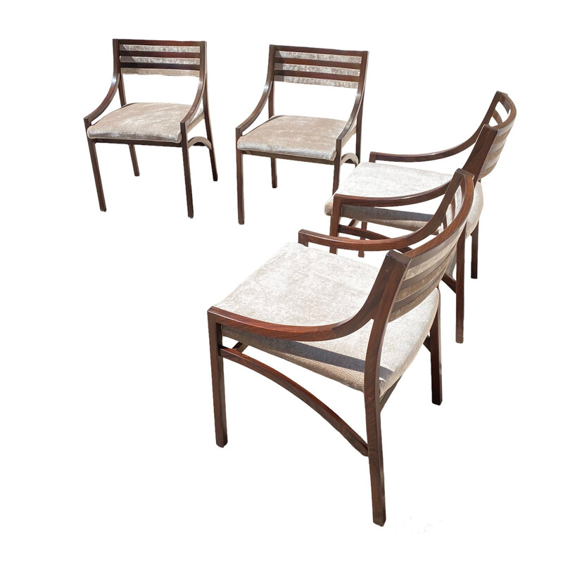 Set of 4 vintage "110" rosewood chairs by Ico Parisi for Cassina, Italy 1961