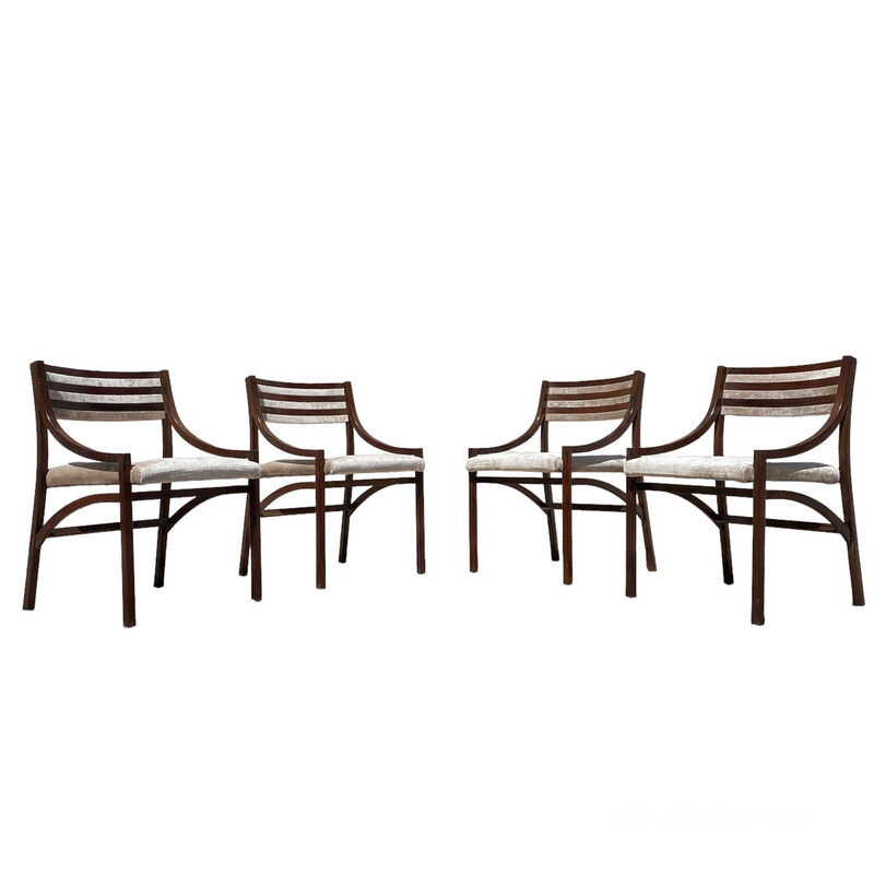 Set of 4 vintage "110" rosewood chairs by Ico Parisi for Cassina, Italy 1961