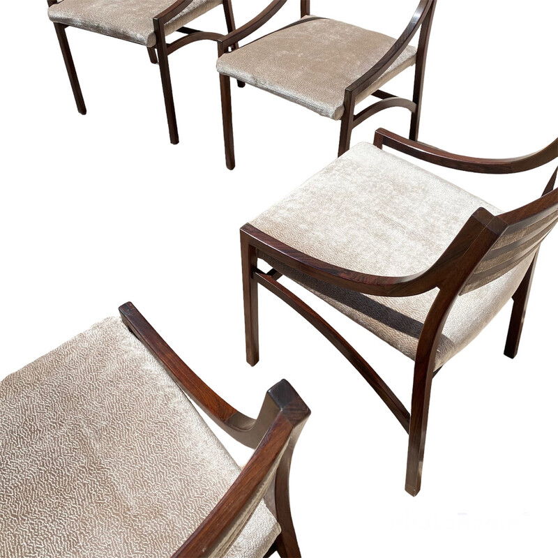 Conjunto de 4 cadeiras vintage "110" em jacarandá de Ico Parisi para Cassina, Itália, 1961