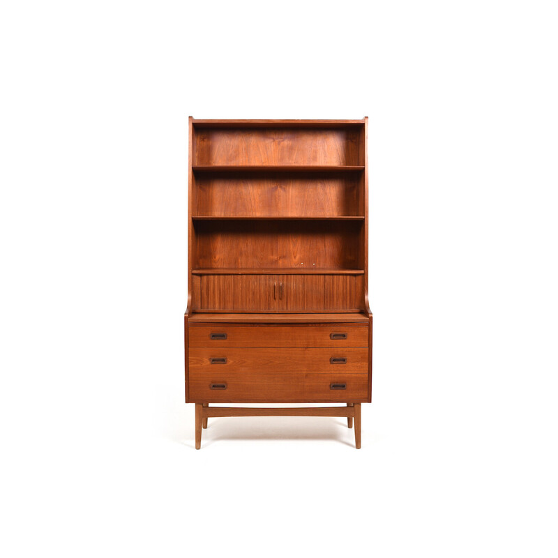 Vintage teak secretaire by Johannes Sorth for Nexø Møbelfabrik, Denmark 1950