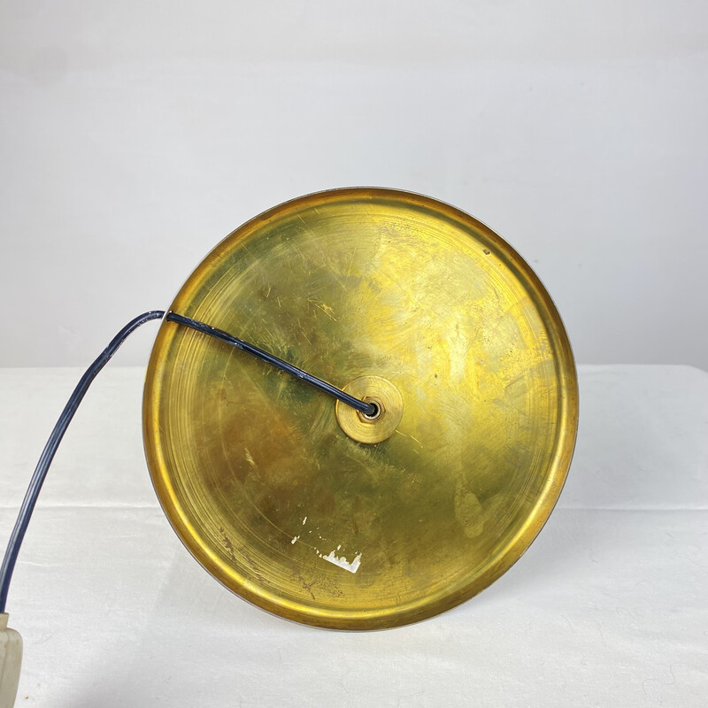 Vintage table lamp in solid brass by Luciano Frigerio, 1970