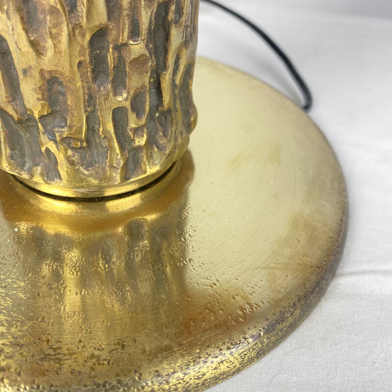 Vintage table lamp in solid brass by Luciano Frigerio, 1970