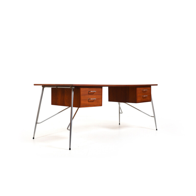 Vintage teak desk mod.202 by Børge Mogensen for Søborg Møbler, Denmark 1953