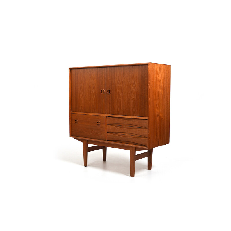 Vintage teak wardrobe by Niels Clausen for N.C.Møbler, Denmark 1960