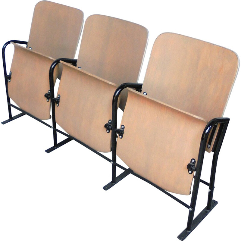 3-seat cinema bench - 1970s