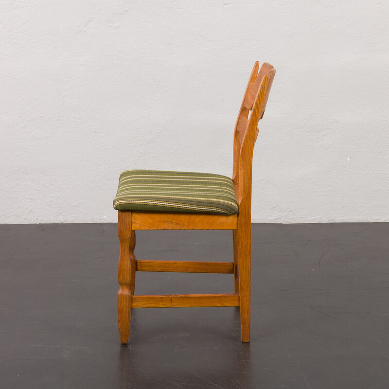 Vintage oak razor chair by Henning Kjaernulf for Nyrup, Denmark 1960