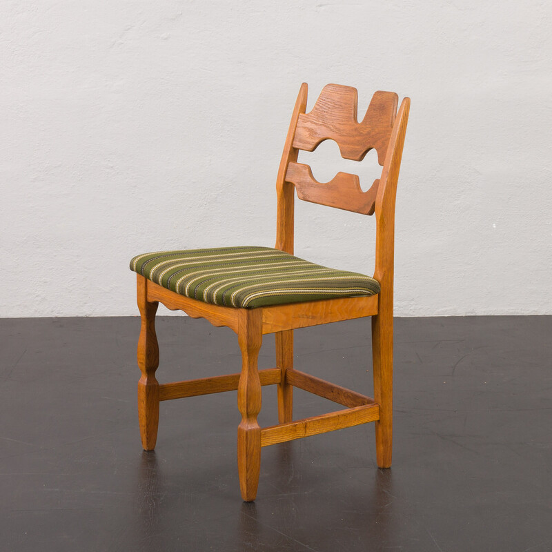 Chaise à rasoir vintage en chêne par Henning Kjaernulf pour Nyrup, Danemark 1960