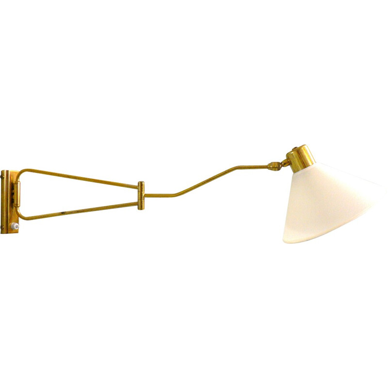 Double arm Lunel wall lamp by René Mathieu -1950