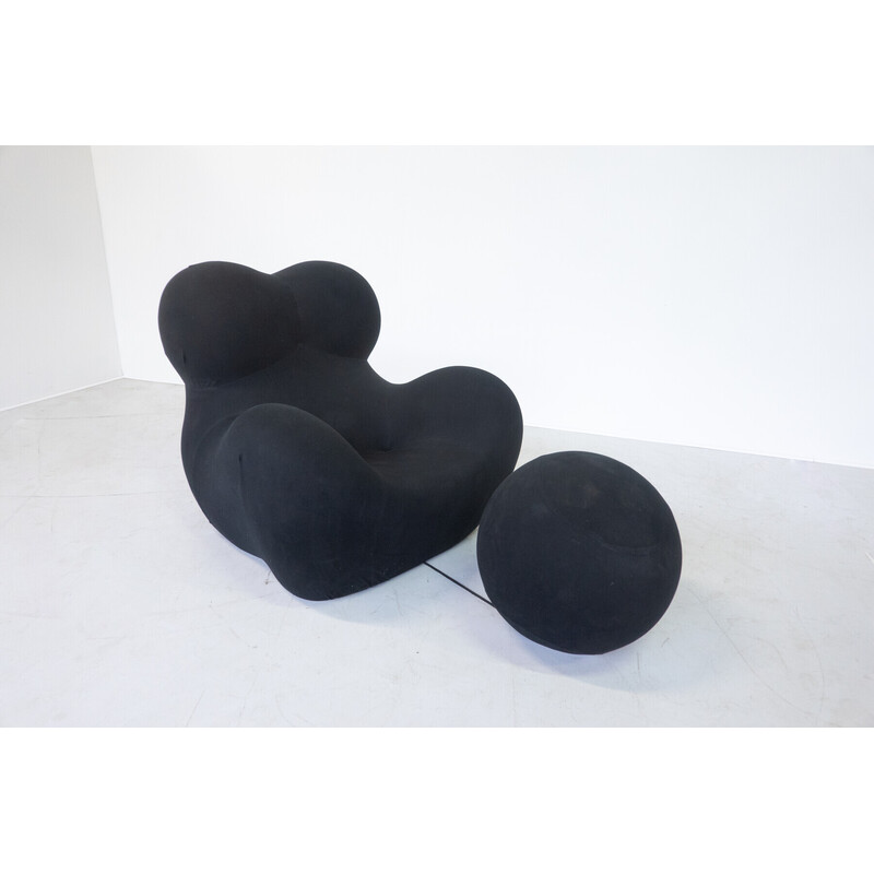 Vintage "Big Mama" armchair and ottoman by Gaetano Pesce for B et B, Italy
