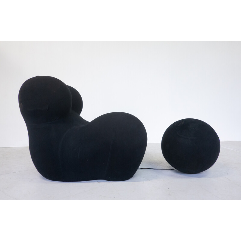 Vintage "Big Mama" armchair and ottoman by Gaetano Pesce for B et B, Italy