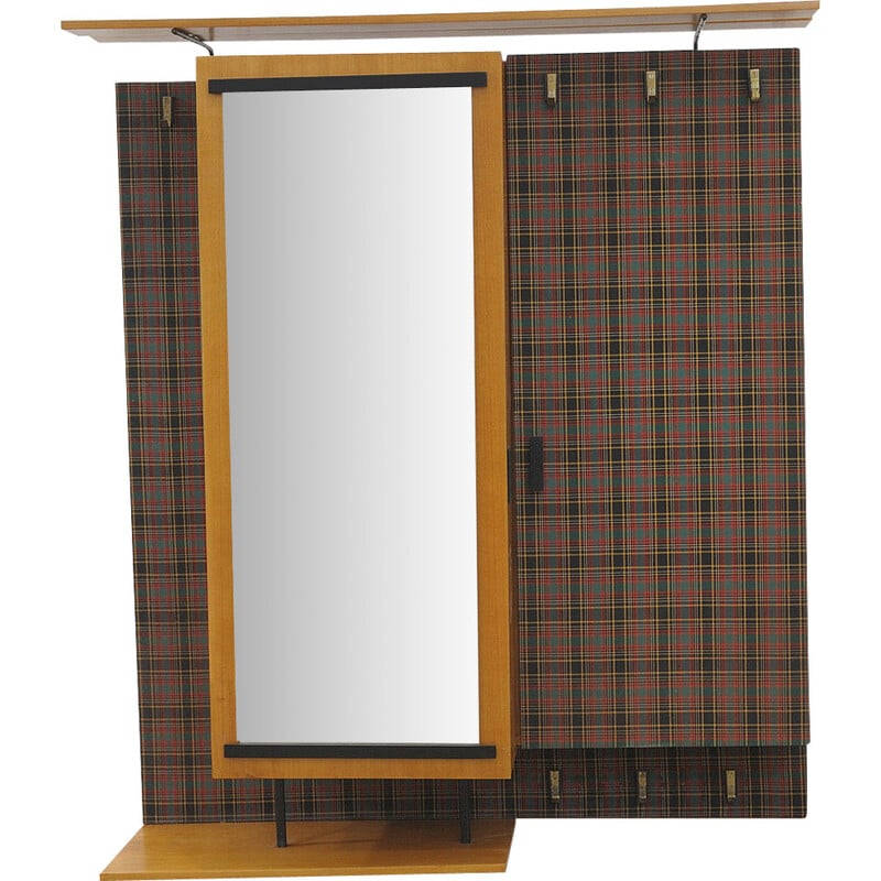 Porte-manteau polyvalent vintage en bois de frêne et métal par AGP - Holz, Allemagne, 1960