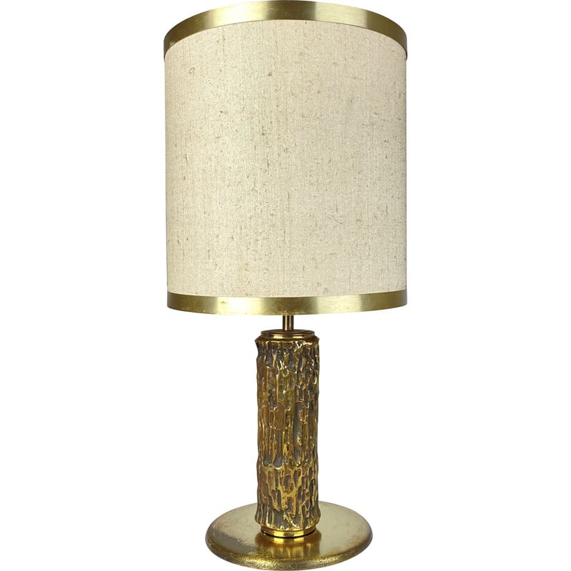 Vintage table lamp in solid brass by Luciano Frigerio, 1970