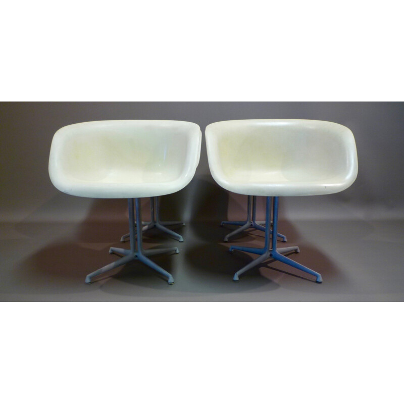 White armchair by Charles & Ray Eames for Herman Miller - 1970s