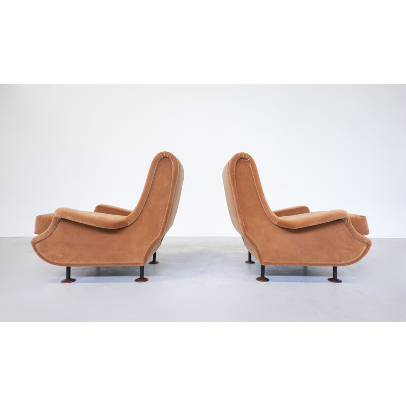 Pair of vintage "Regent" armchairs by Marco Zanuso, Italy 1960