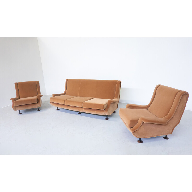 Pair of vintage "Regent" armchairs by Marco Zanuso, Italy 1960