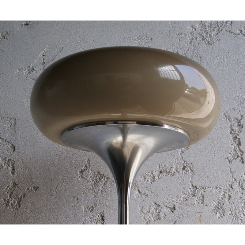 Opaline ball floor lamp by Harvey Guzzini - 1970s