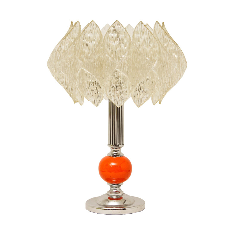 Lámpara de mesa de cristal alemana vintage - 1960