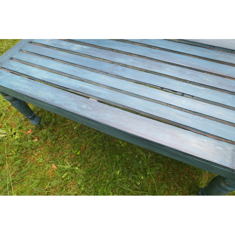 Banc de jardin vintage peint