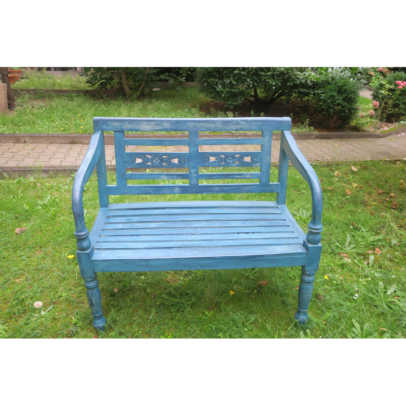 Banc de jardin vintage peint