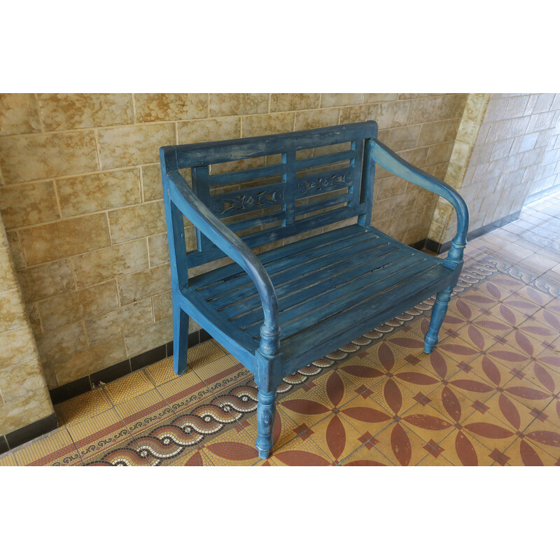 Vintage painted garden bench