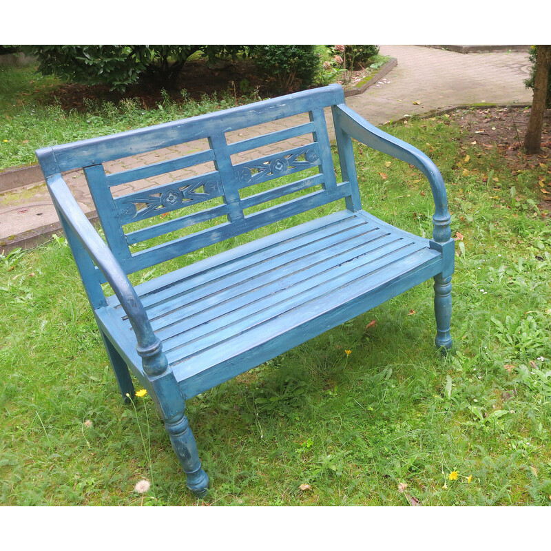 Vintage painted garden bench