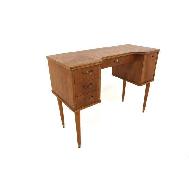 Vintage Scandinavian secretary in teak, Sweden 1950