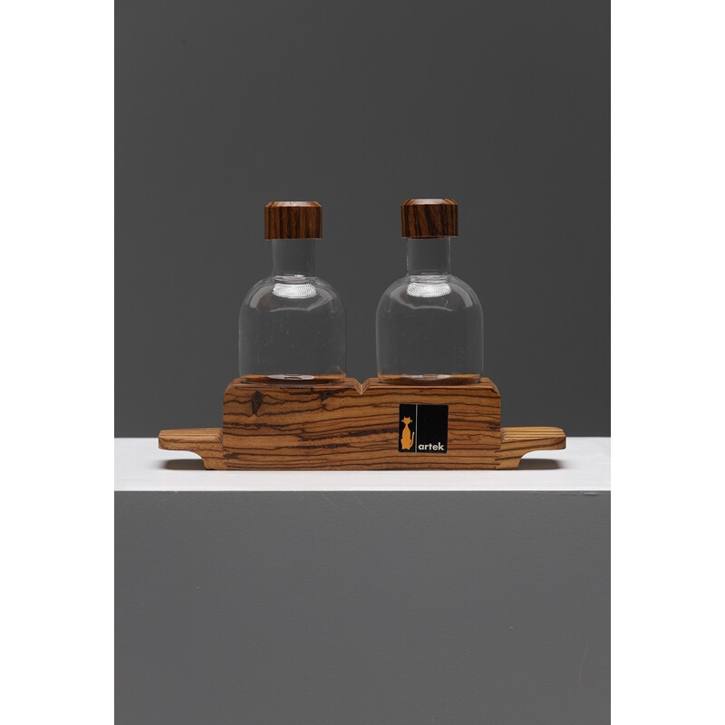 Vintage olive oil and vinegar set by Artek, 1960