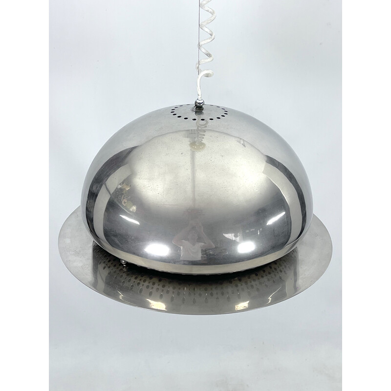 Vintage Nictea pendant lamp in nickel-plated brass by Afra and Tobia Scarpa for Flos, 1960